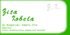 zita kobela business card